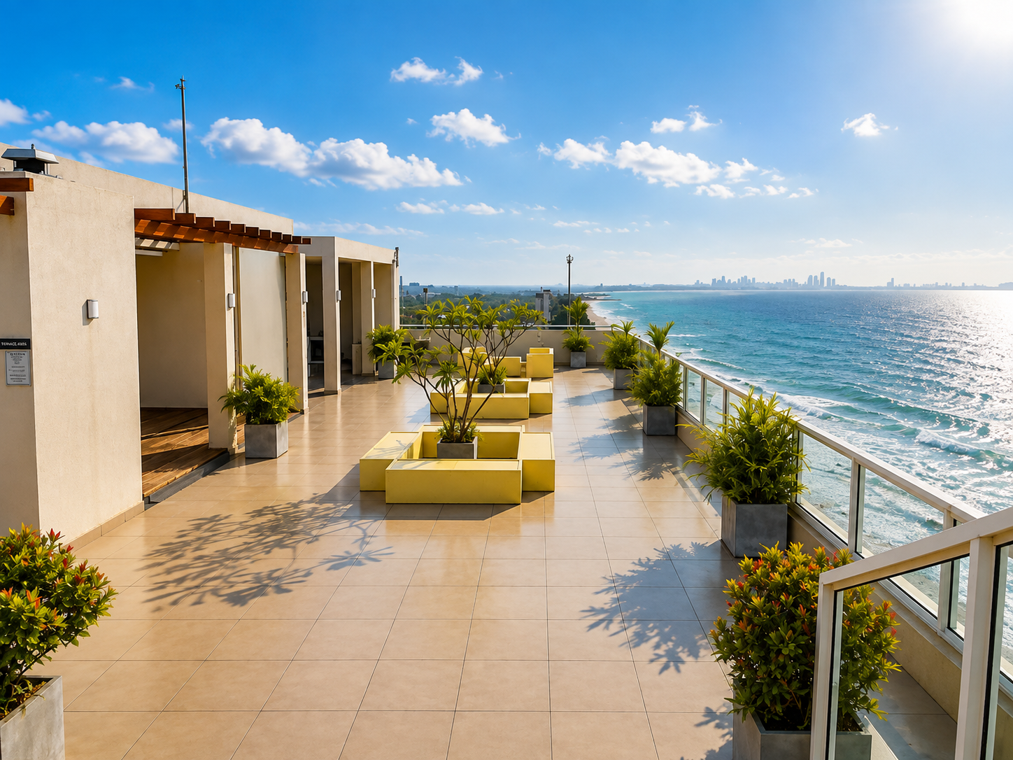 Rooftop pool at Sky Studio