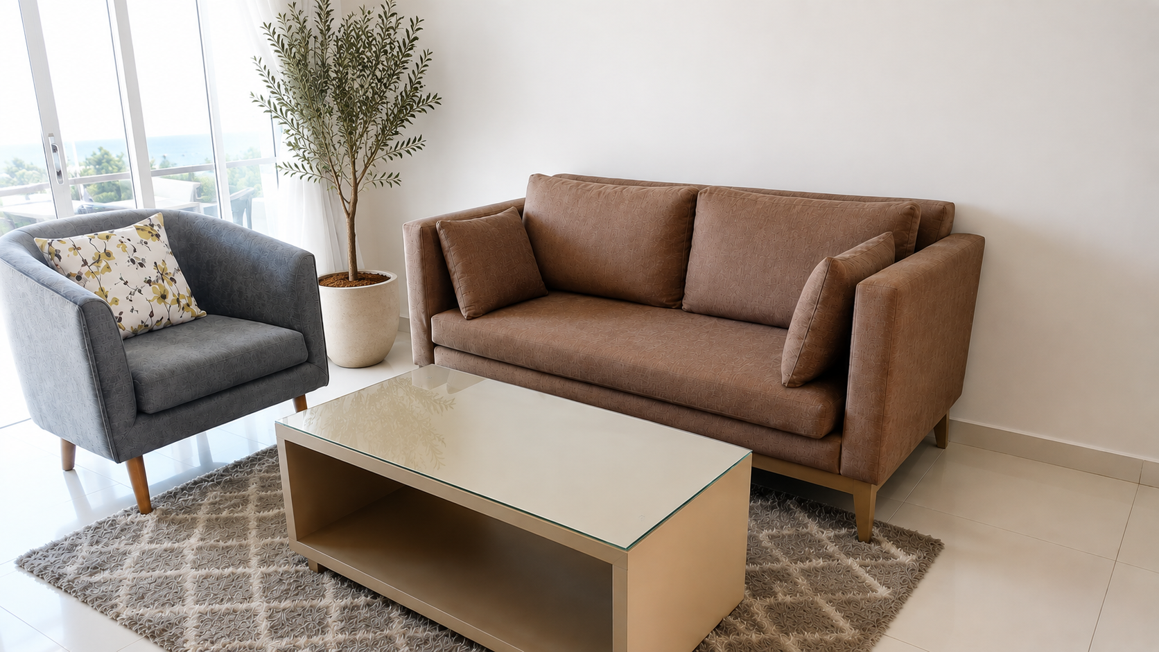 Private living room at Sky Studio near Negombo