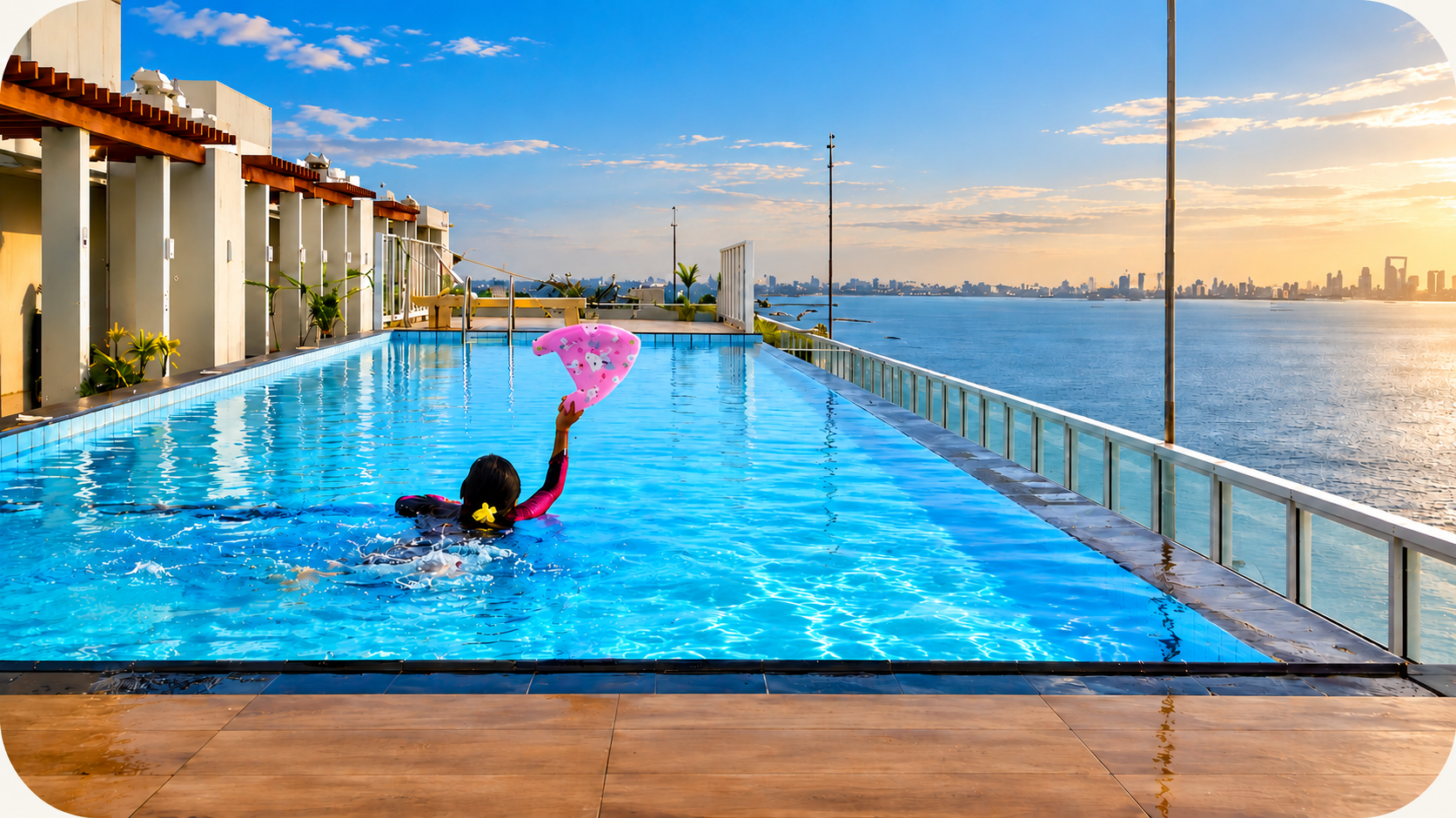 Sky Studio Beachfront Negombo Sri Lanka – rooftop infinity pool and sea view near Colombo and Bandaranaike International Airport